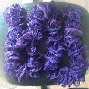 Handmade very soft lightweight purple scarf 80" long